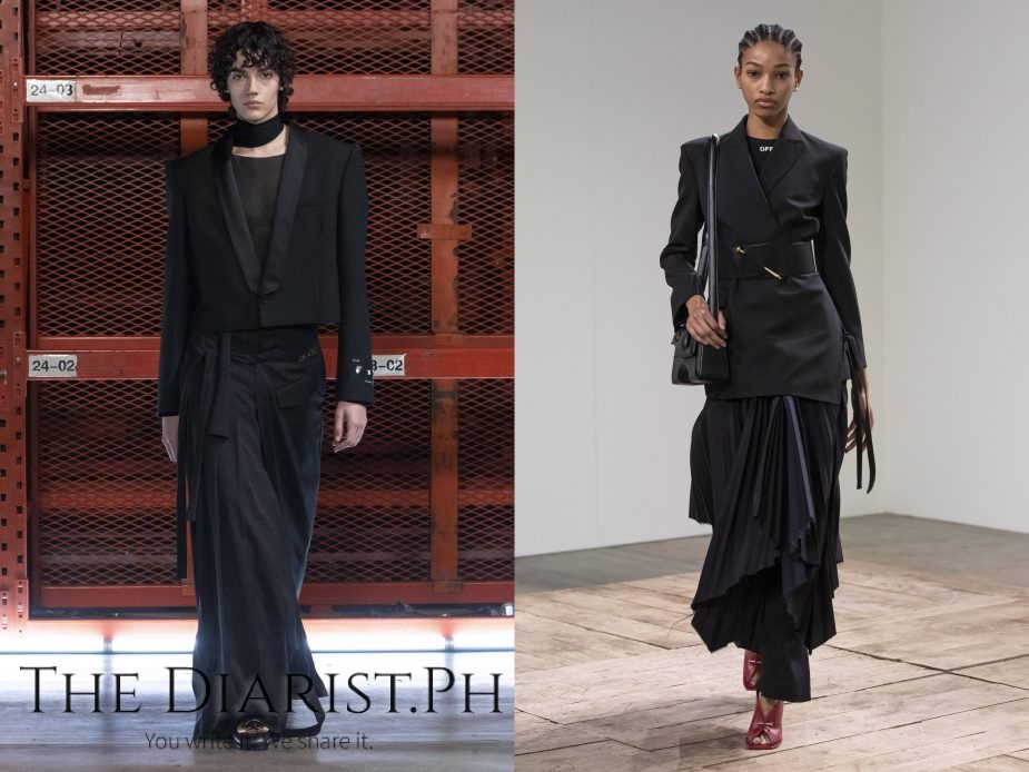 For the first time, Off-White has merged its menswear and womenswear design studios, resulting in gender-blended collection with fluid silhouettes and interchangeable elements.