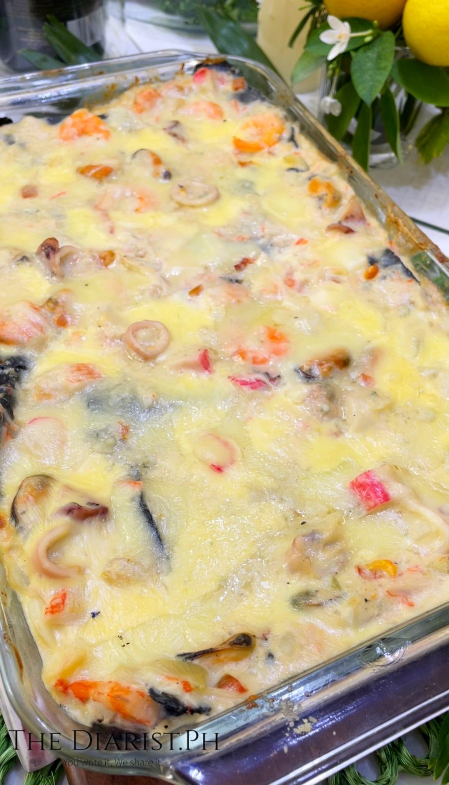 image5 Squid ink lasagna in seafood cream sauce