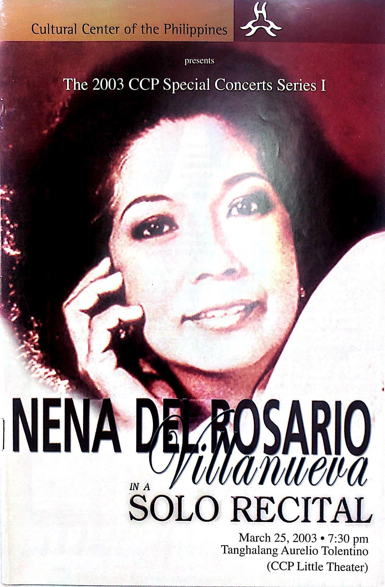 nena del rosario 2003 recital poster ccp