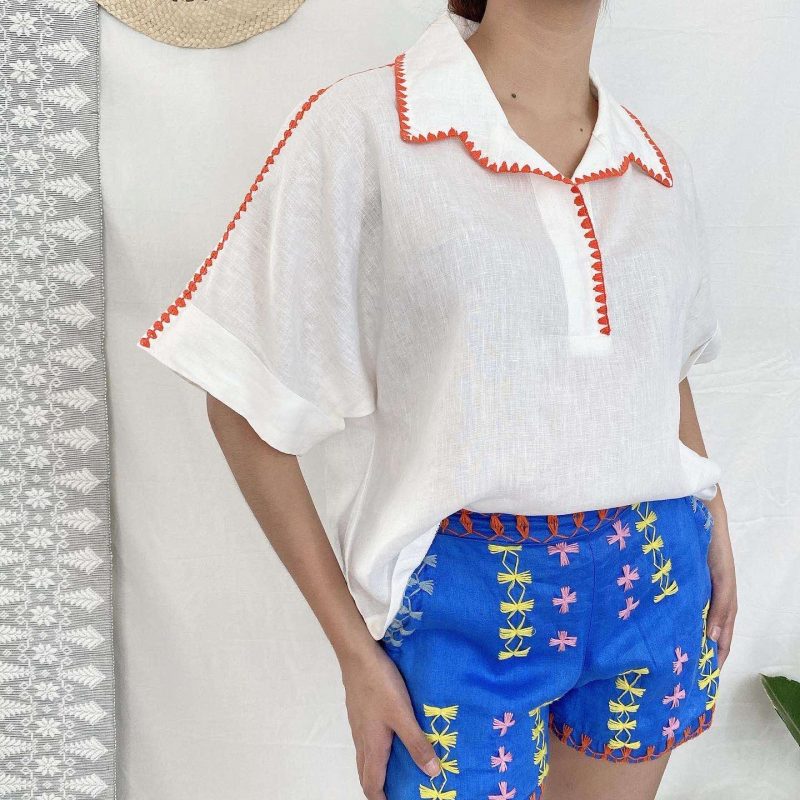 Abra mayo emboridered top and shorts by Style Ana